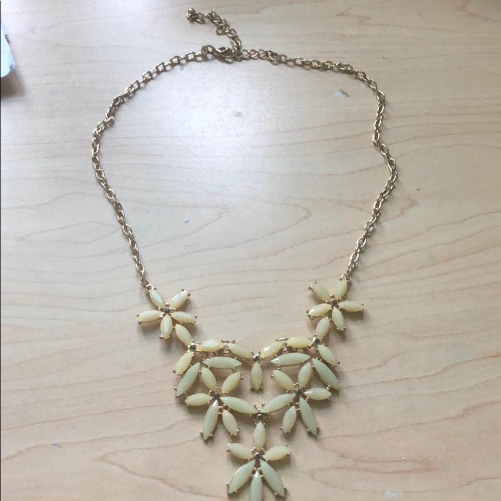 Mint floral statement necklace